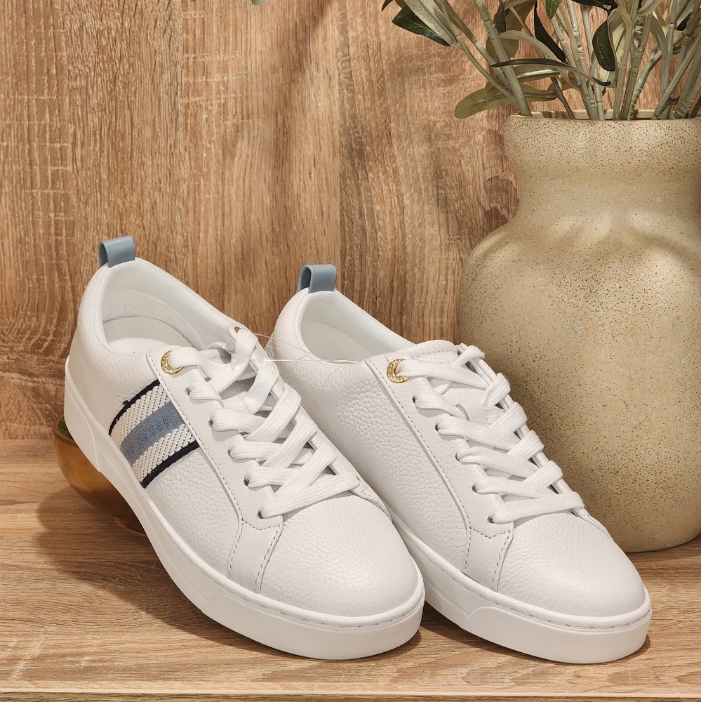 Ted Baker Bailey Icon Blue-Mult Leather Stylish Women's Sneakers Size 6 - Picture 2 of 10